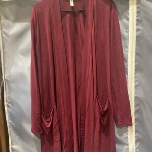 Zenana Outfitters Deep Red Cardigan